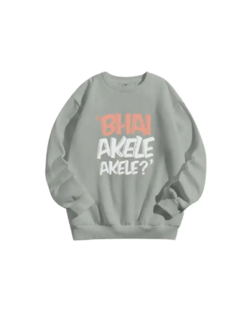 Grey Printed Sweatshirt