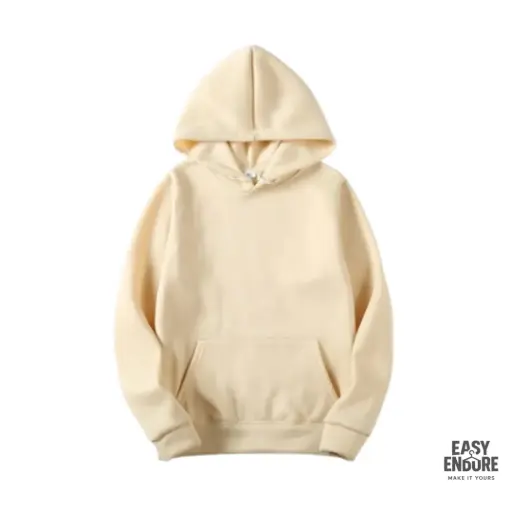 Beige Plain Hoodie